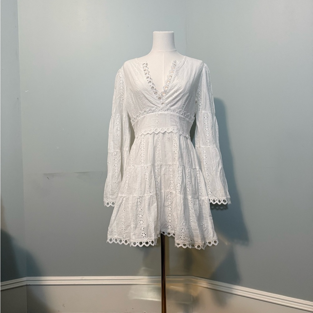 Lost + Wander Elegant White Lace Dress - Picture 2 of 4